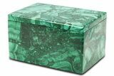 Wide Malachite Jewelry Box - DR Congo #335672-1